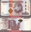 *2000 Šilinků Tanzanie 2020, P42c UNC