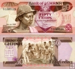 *50 Cedis Ghana 1983-86, P25 UNC