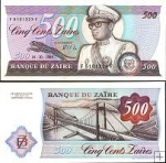 *500 Zaires Zaire 1985 P30b UNC