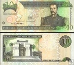 *10 Pesos Oro Dominikánska Republika 2001-3 P168 UNC