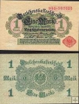 *1 Marka Nemecko 1914 P51 UNC, Darlehenskassenscheine