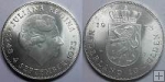 Strieborná minca 10 Gulden 1973 Holandsko UNC, Korunovácia