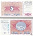 *5 Dinárov Bosna a Hercegovina 1994, P40 UNC