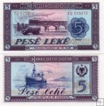 *5 Leke Albánsko 1964, P35 UNC