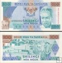 *100 Shilingi Tanzánia 1993, P24 UNC