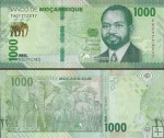 *1000 Meticias Mozambik 2024, polymer P160a UNC