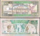 *Pamätná bankovka SOMALILAND 5 Shillings 1996 UNC