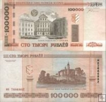 *100 000 Rublov Bělorusko 2000, P34a