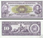 *10 Bolivares Venezuela 1988, P62 UNC