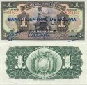 *1 Boliviano Bolívia 1929, P112 AU