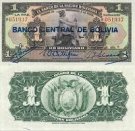 *1 Boliviano Bolívie 1929, P112 AU