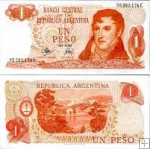 *1 Peso Argentína 1970-73, P287 UNC