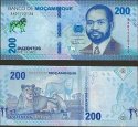 *200 Meticias Mozambik 2024, polymer P158a UNC