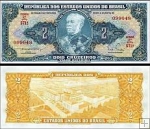 *2 Cruzeiros Brazília 1956-58, P157A UNC