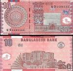 *10 taka Bangladéš 2008-10, P47 UNC