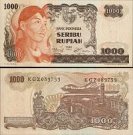 *1000 Rupií Indonézia 1968, P110 UNC - "Sudirman" edícia