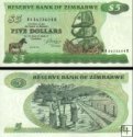 *5 Dolárov Zimbabwe 1980-84, P2 UNC