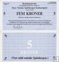 *5 Kroner Špicbergy SN35 UNC