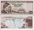 *5000 Krónur Island 1961, P47a UNC