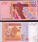 *1000 Frankov Burkina Faso, Západoafrické štáty 2024 P315Cz