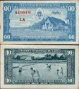 *10 Kip Laos 1957, P3b AU/0