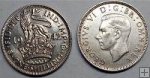 Stříbrná mince 1 Šiling Velká Británie 1942 VF, George VI.