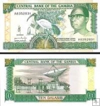 *10 Dalasis Gambia 1991-95, P13 UNC