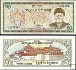 *20 Ngultrun Bhután 2000 P23 UNC