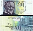 *20 Markka Fínsko 1993, P122 UNC