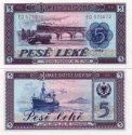 *5 Leke Albánsko 1964, P35 UNC