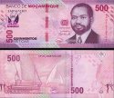 *500 Meticias Mozambik 2024, polymer P159a UNC