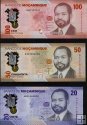 *20+50+100 Meticias Mozambik 2024, polymer P155-7 UNC