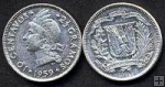 Stříbrná mince 10 Centimos Dominikánská republika 1959 F
