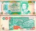 *1 Dolár Belize 1990 P51 UNC, kráľovna Alžbeta II.