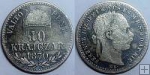Stříbrná mince 10 Krajczar R-U 1870 KB František Jozef I, F