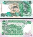 *5 Ringgit Malajzia 1986, P28a UNC