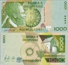 *1000 Leke Albánsko 1996, P65 UNC