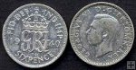 Strieborná minca 6 Pencí 1940 Veľká Británia VF, George VI.