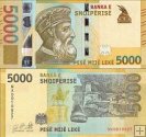 *5000 Leke Albánsko 2017, P80 UNC