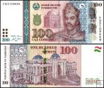 *100 Somoni Tadžikistan 2022, P28b UNC