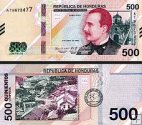 *500 Lempiras Honduras 2022, P113 UNC