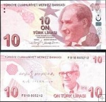 *10 lír Turecko 2022, P223f UNC