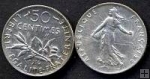 Strieborná minca 50 Centimes Francúzsko 1916 VF