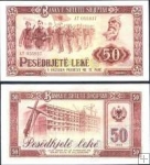 *50 Leke Albánsko 1964, P38a AU/UNC