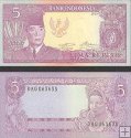 *5 Rupiah Indonézia 1964, P82a UNC