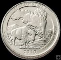 25 Centov USA 2010 Yellowstone America the Beautiful Quarter