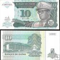 *10 Noveaux Zaires Zaire 1993, P54 UNC