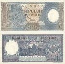 *10 Rupií Indonézia 1963, P89 UNC