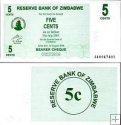 *5 Centov Zimbabwe 2006, P34 UNC, Bearer Cheque