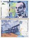 *50 Frankov Francúzsko 1994-99, P157A UNC Saint-Exupéry